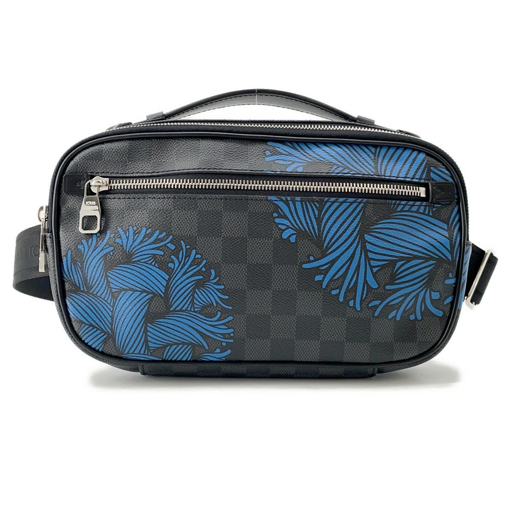 Louis Vuitton Damier Graphite Black Ambler Body Bum Crossbody Belt Bag